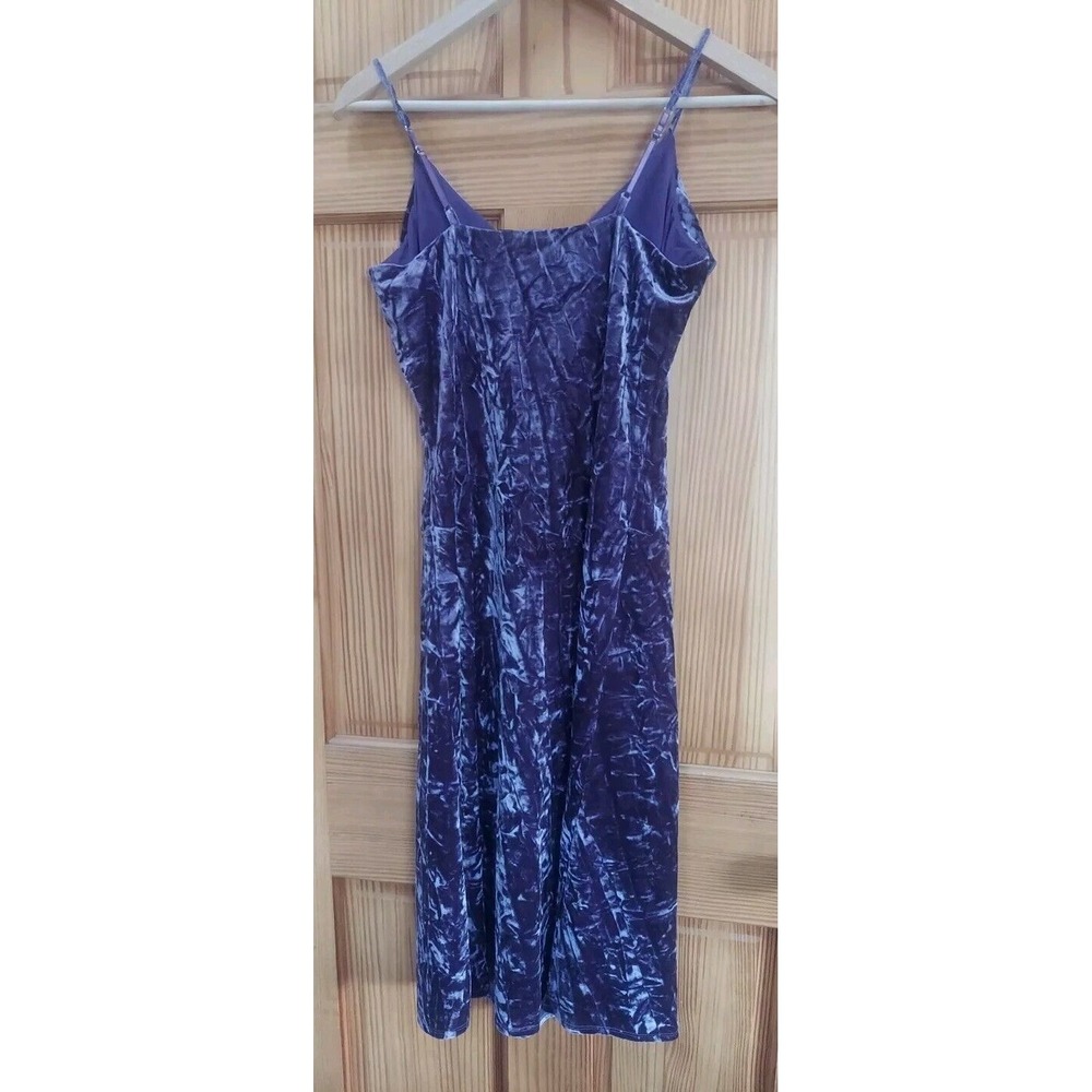 NWT Vtg Purple Crushed Velvet Knee Lined Dress Whimsy Goth Sz S Espirit Fairy - Picture 4 of 12